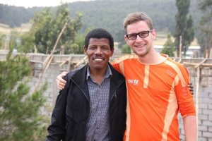 Laufsportlegende Haile Gebrselassie und Stefan