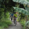 Das Mekongdelta er"fahren" Sie landestypisch per Fahrrad