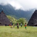 Charakteristische Kegelhütten der Bergvölker auf Flores